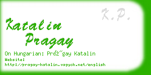 katalin pragay business card